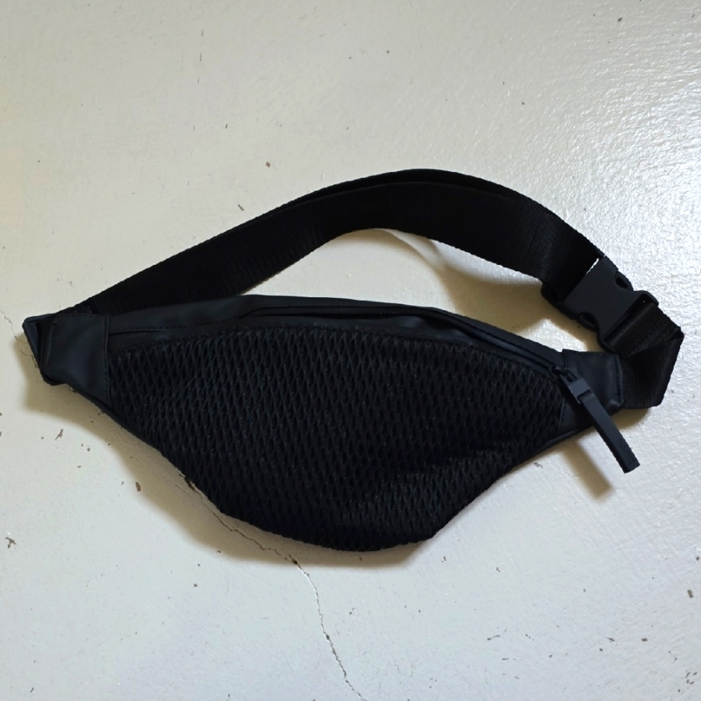 RAINS Mesh Bum Fanny Pack Mini W3 Black